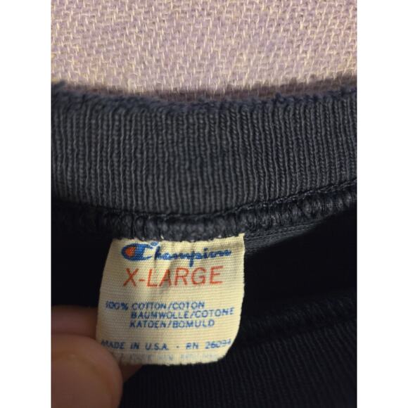 Vintage 80s Notre Dame Football T Shirt Jersey Champion USA Size XL Thrashed 90s - Picture 2 of 16